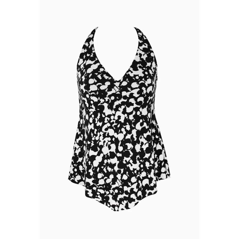 Magicsuit Taylor Underwire Tankini Top Women's Swimsuit Black White Size 14 New